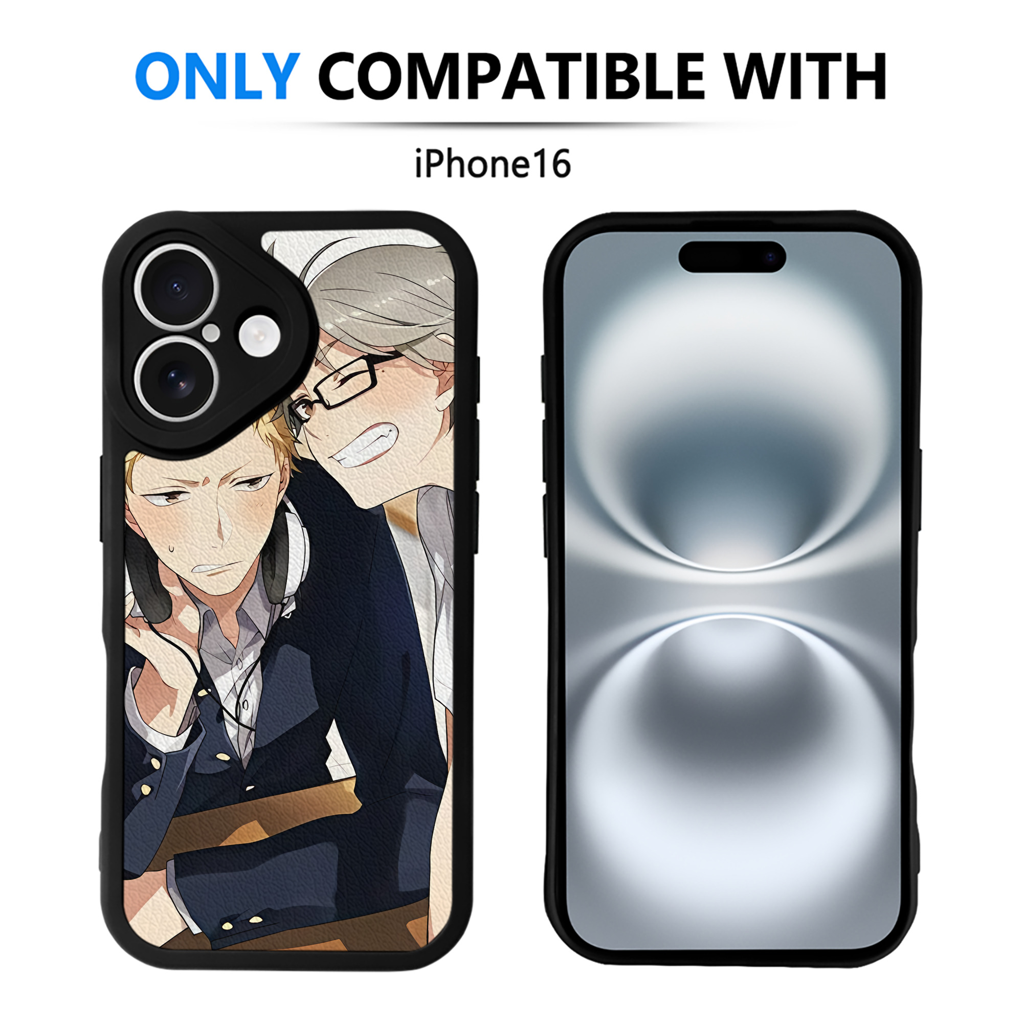 （画像用） ハイキュー!! Haikyu!! 【iPhone 16シリーズ対応】シリコンスマホケース（レザー調） 材質：シリコン